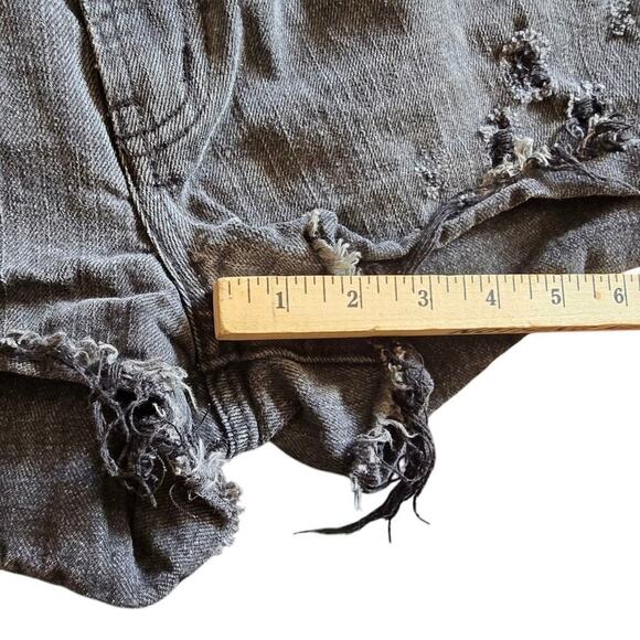 One Teaspoon Black Distressed Shorts - Picture 8 of 11